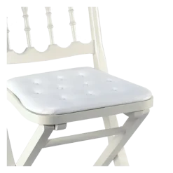Chaise Napoléon III blanche pliante