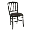Chaise Napoléon III noire fixe Toscane acier