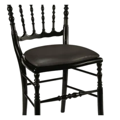 Chaise Napoléon III noire fixe Toscane acier