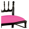 Chaise Napoléon III noire fixe Delhi fuchsia