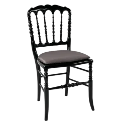 Chaise Napoléon III noire fixe Toscane bronze
