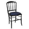 Chaise Napoléon III noire fixe Toscane bleu nuit