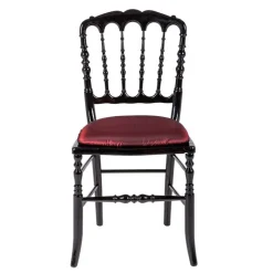 Chaise Napoléon III noire fixe Toscane Rouge Opéra