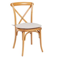 Chaise Saint-Rémy avec coussin écru