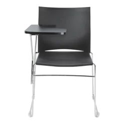 Chaise séminaire Jack noire avec tablette