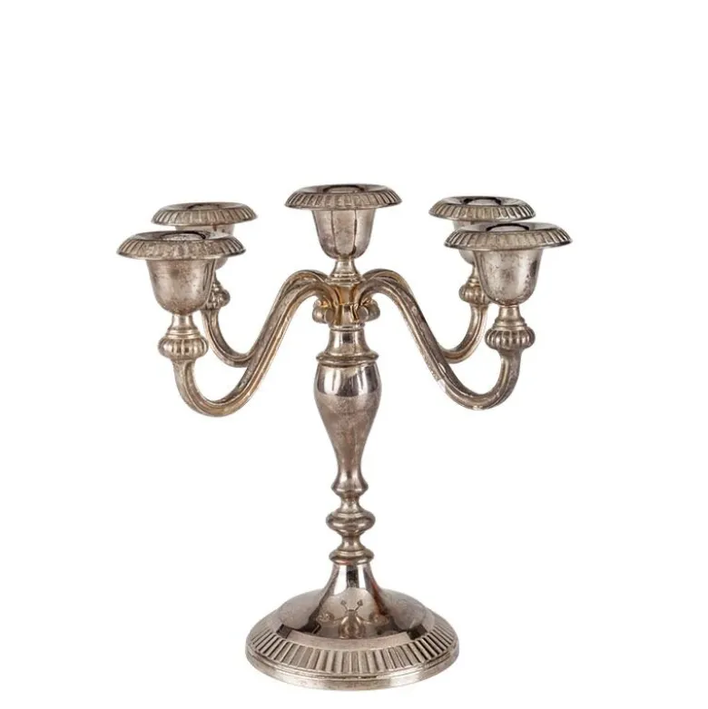 Chandelier Vintage argenté H 25-35 cm