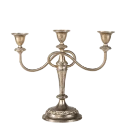 Chandelier Vintage argenté H 25-35 cm