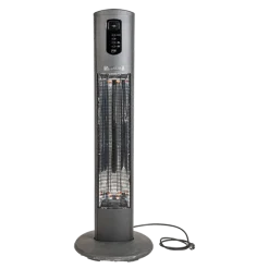 Chauffage de terrasse électrique noir H 152 cm