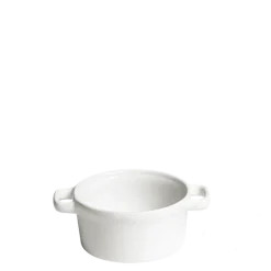 Cocotte individuelle blanche mat Ø 10 cm 25 cl