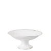 Compotier haut vintage blanc et doré Ø 22-26 cm H 10-16 cm
