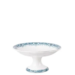 Compotier haut vintage bleu vert Ø 22-26 cm H 10-16 cm