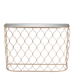 Console Filor cuivrée 32 x 110 cm H 78 cm