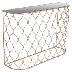 Console Filor cuivrée 32 x 110 cm H 78 cm
