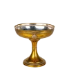 Coupe sur pied en métal vintage 1 L Ø 18-21 cm H 15-25 cm