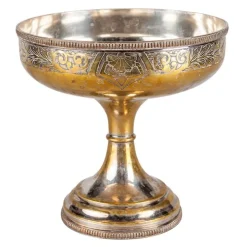 Coupe sur pied en métal vintage 1 L Ø 18-21 cm H 15-25 cm