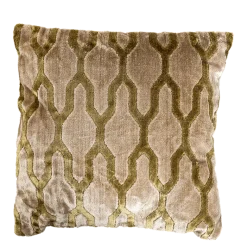 Coussin Chambord velours vert 45 x 45 cm