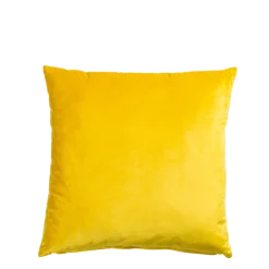 Coussin Juliette velours jaune moutarde 40 x 40 cm