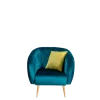 Coussin Juliette velours vert 40 x 40 cm