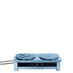Crêpière double électrique 220 v + 1 râteau à crêpe