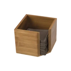 Distributeur de serviettes bambou 12 x 12 cm H 10 cm