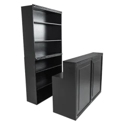 Etagère Cigare Club noir 36 x 101 cm H 113 cm