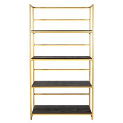 Etagère dorée et noire 40 x 100 cm H 180 cm