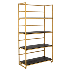 Etagère dorée et noire 40 x 100 cm H 180 cm