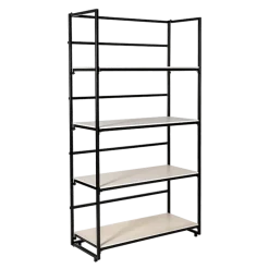 Etagère noire et blanche 40 x 100 cm H 180 cm