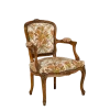 Fauteuil bohème motifs floraux vintage