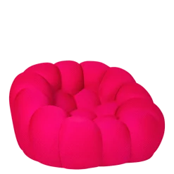 Fauteuil Bulle framboise 115 x 118 cm H 78 cm
