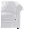 Fauteuil Chesterfield blanc 75 x 82 cm H 75 cm