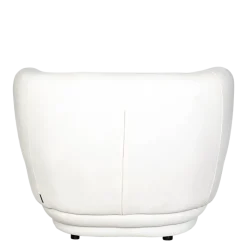 Fauteuil Elton velours blanc cassé M1 78 x 90 cm H 70 cm