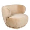 Fauteuil Elton velours taupe 78 x 90 cm H 70 cm