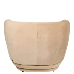 Fauteuil Elton velours taupe 78 x 90 cm H 70 cm