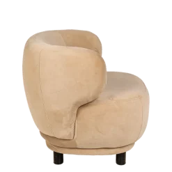 Fauteuil Elton velours taupe avec réhausse 78 x 90 cm H 80 cm