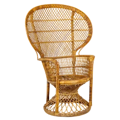 Fauteuil Emmanuelle rotin vintage