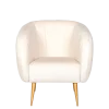 Fauteuil Juliette velours crème M1 78 x 84 cm H 85 cm