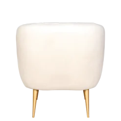 Fauteuil Juliette velours crème M1 78 x 84 cm H 85 cm