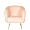 Fauteuil Juliette velours Nude M1 78 x 90 cm H 70 cm