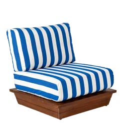 Fauteuil Lounge Beach Club Blue 76 x 76 cm H 70 cm