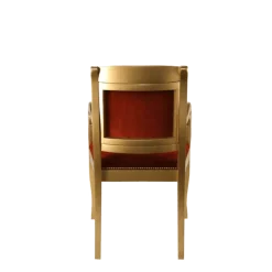 Fauteuil Napoléon III velours rouge