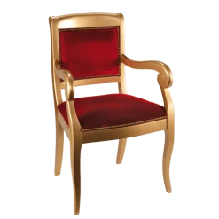 Fauteuil Napoléon III velours rouge