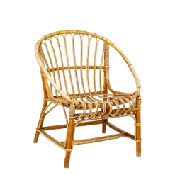 Fauteuil rotin vintage