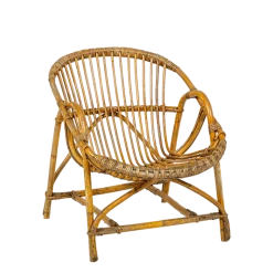 Fauteuil rotin vintage