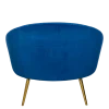 Fauteuil Sofia velours bleu nuit M1 92 x 82 cm H 78 cm