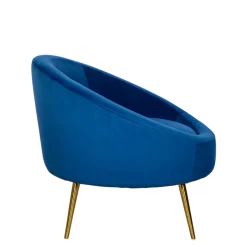 Fauteuil Sofia velours bleu nuit M1 92 x 82 cm H 78 cm