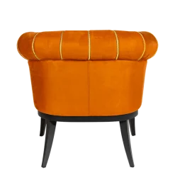Fauteuil Tulipe velours 85 x 80 cm H 74 cm