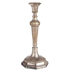 Grand bougeoir vintage argentéH 18-25 cm