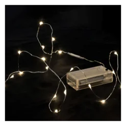 Guirlande 12 LEDS gouttes d'eau blanc chaud 120 cm avec piles