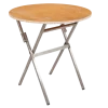 Guéridon Ø 70 cm pieds ciseaux H 74 cm